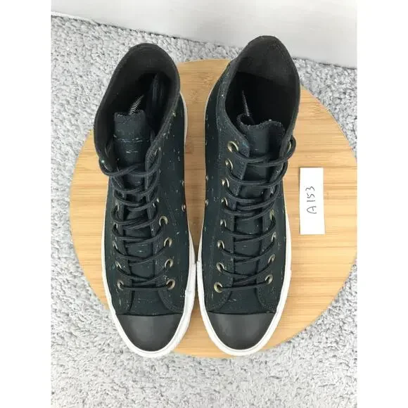 Converse Mens 10 CTAS Chuck Taylor All Star High Black Canvas Casual Sneakers - Picture 5 of 10